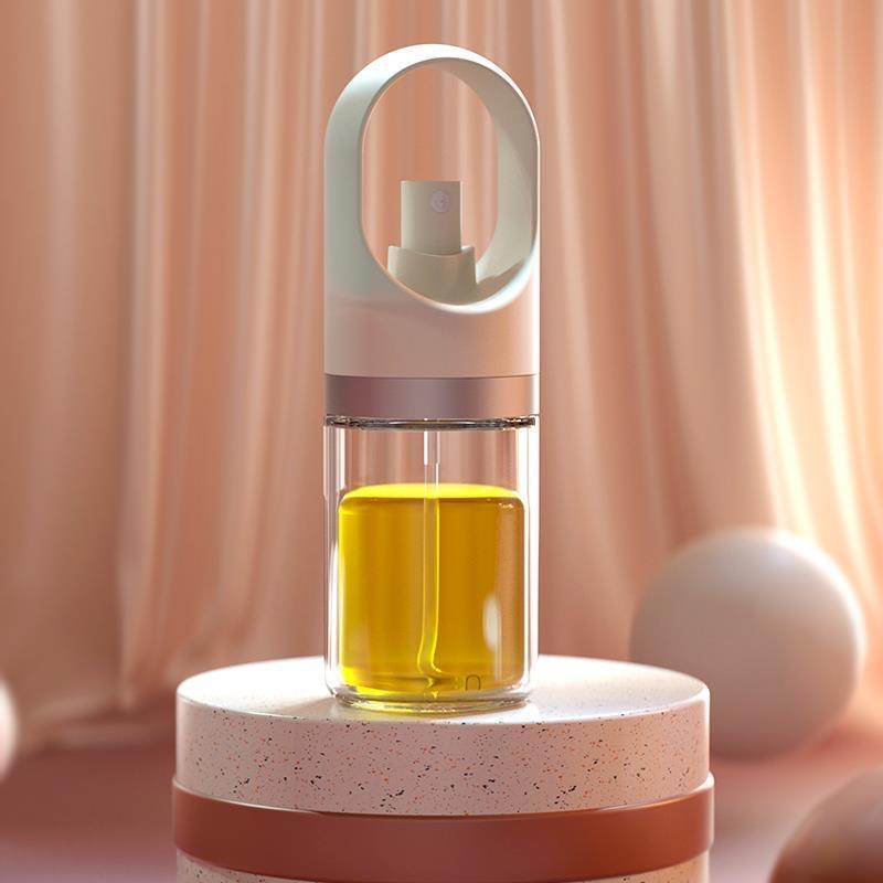 Garneck Gold Olive Oil Dispenser Bottle For Kitchen 11oz Stainless Steel Oil Storage Container With Long Spout Vinegar Grease Pot With Non- Slip Handle For Bbq Cooking Restaurant
