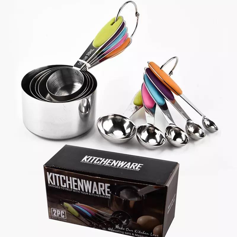 10 PCS STAINLESS MEASURING CUP SET